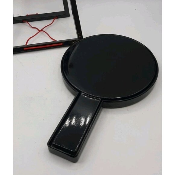 VTG Japanese Geisha Double Mirror Awase-Kagami Lacquered Chrysanthemum Design - Picture 6 of 10